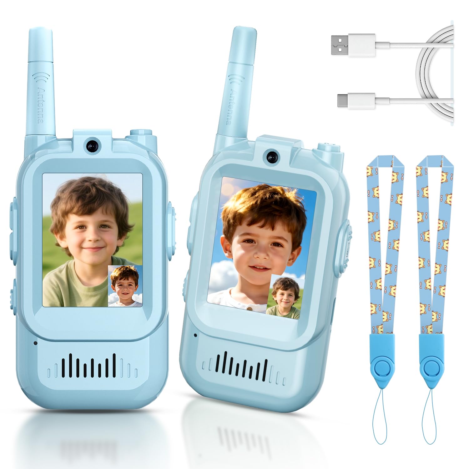 Upgraded Video Walkie Talkies for Kids 2 Pack