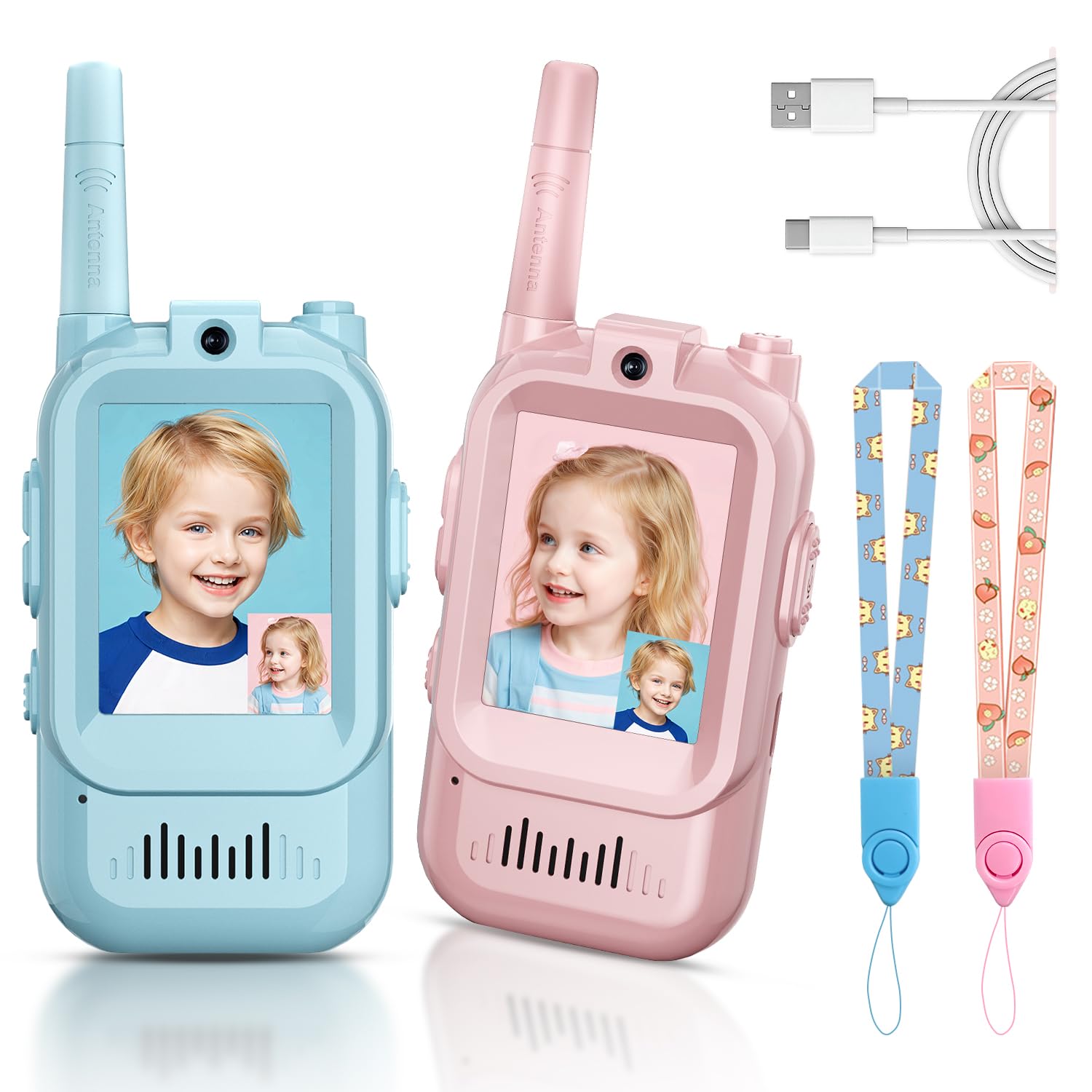 Upgraded Video Walkie Talkies for Kids 2 Pack